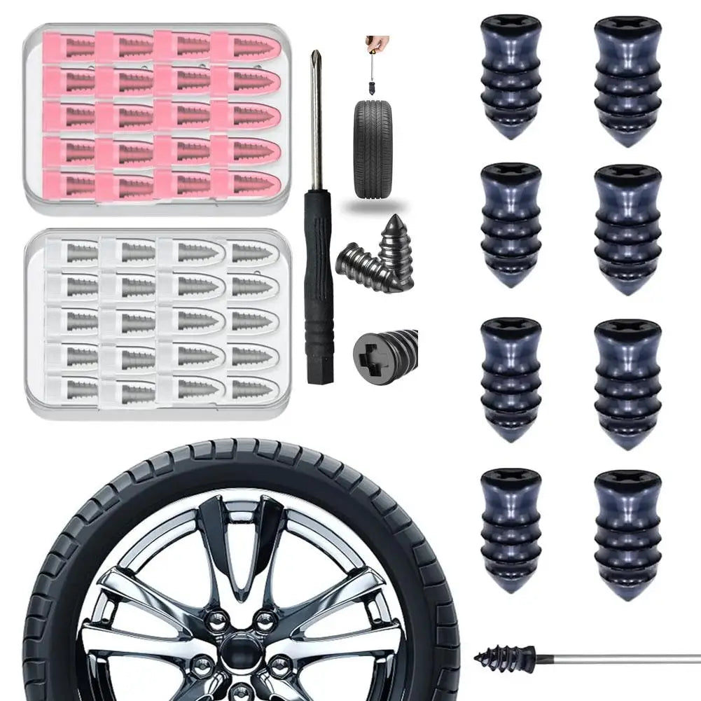Rubber Tire Repair Nail Kit – Car, Truck & Motorcycle Tubeless