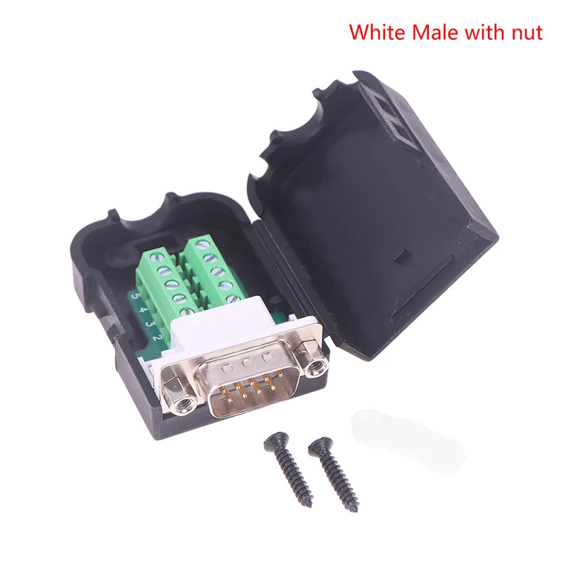 DB9 Serial Adapter RS232/485/422 Connector Male Female 9 Pin Breakout Terminal COM Connector 21-24 AWG Wire Solderless Peaceful Pleasures Health and Wellness A3