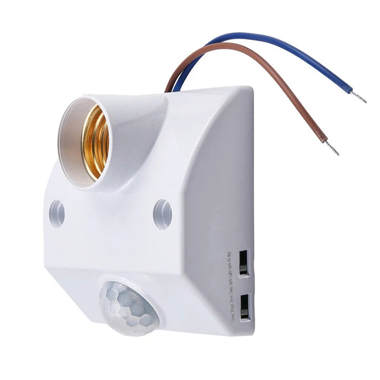 1X Human Body Induction Plastic Lamp Holder E27 Bulbs AC110-240V LED Peaceful Pleasures Health and Wellness