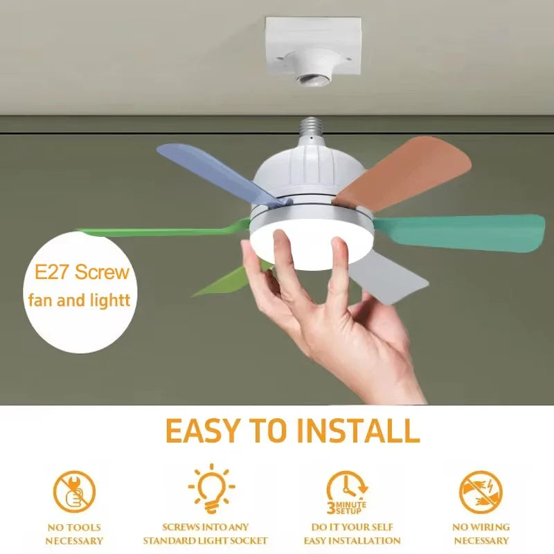 RTONTR Ceiling Fan Light Remote Control Dimmable LED | 2-in-1