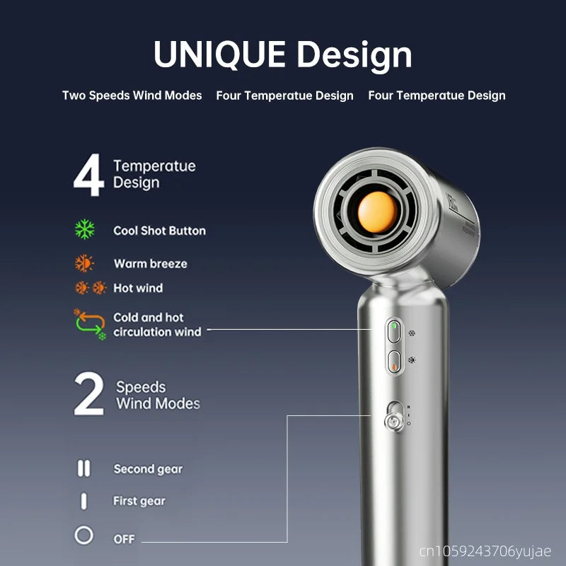 Mini High-Speed Hair Dryer 1400W High-Power Negative Ion Hair Care Portable Home Student Dormitory Travel Mini Hair Dryer Peaceful Pleasures Health and Wellness