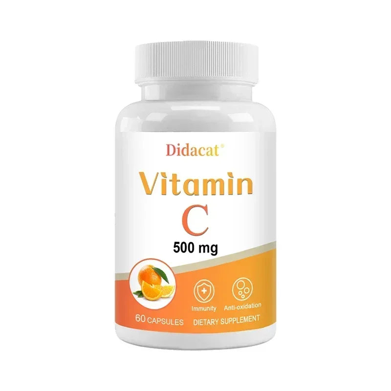 Vitamin C 500mg Capsules – Immune, Antioxidant & Skin Support