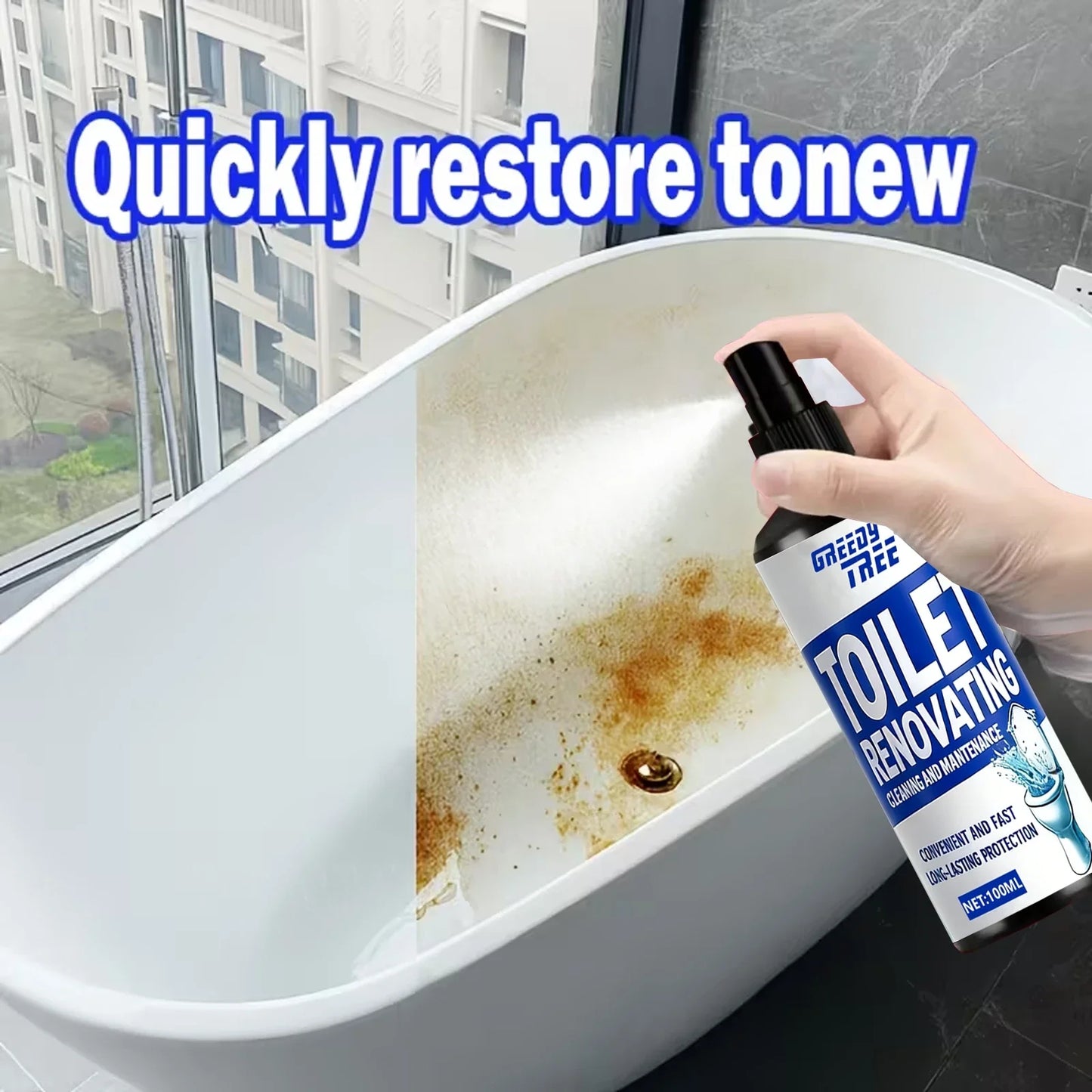 Toilet Renovating Spray 100ml – Limescale & Stain Remover