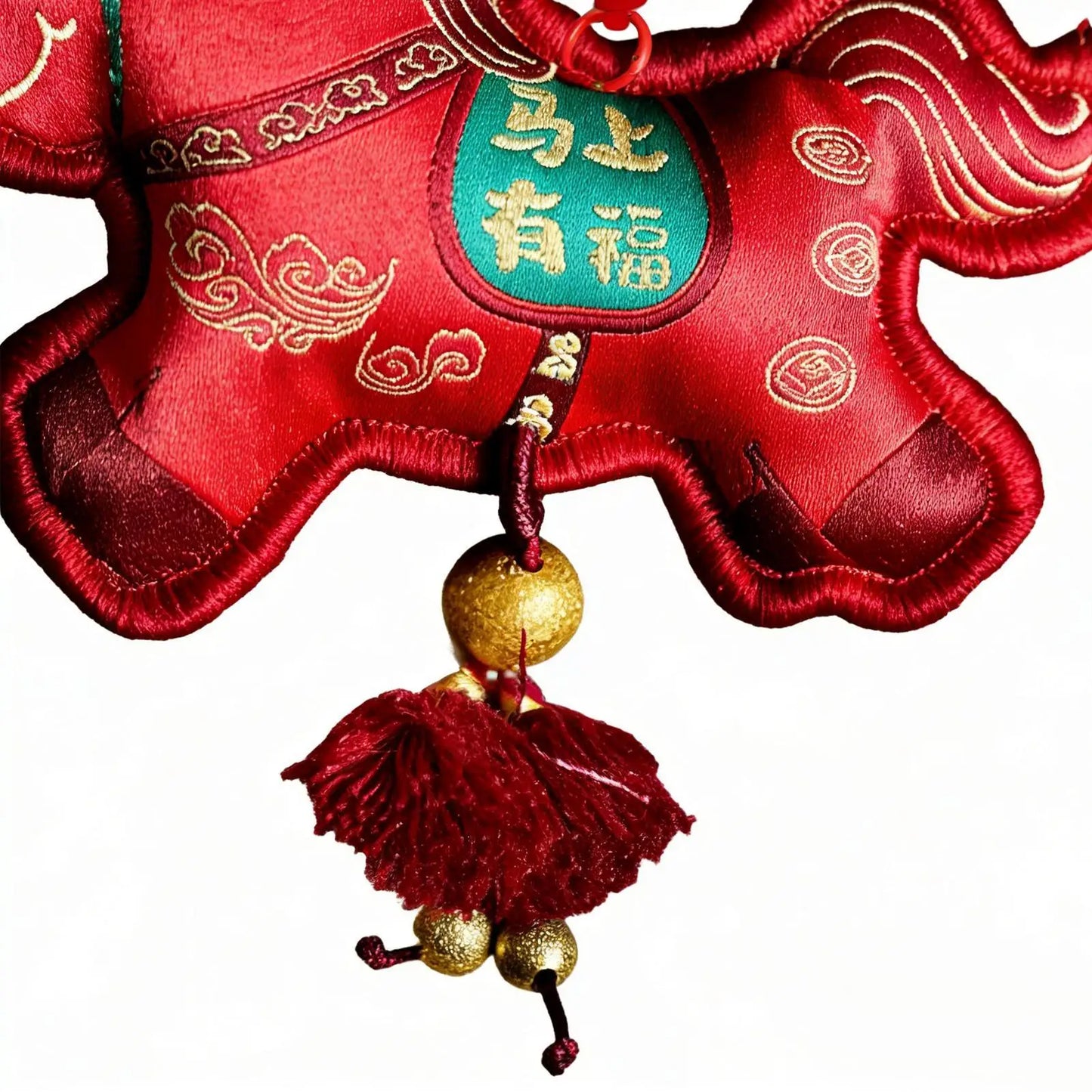 Horse Year Ornament 2026 Good Luck Lunar New Year Decor Embroidered Horse Spring Festival Ornament For Kids Friends Family Home Peaceful Pleasures Health and Wellness