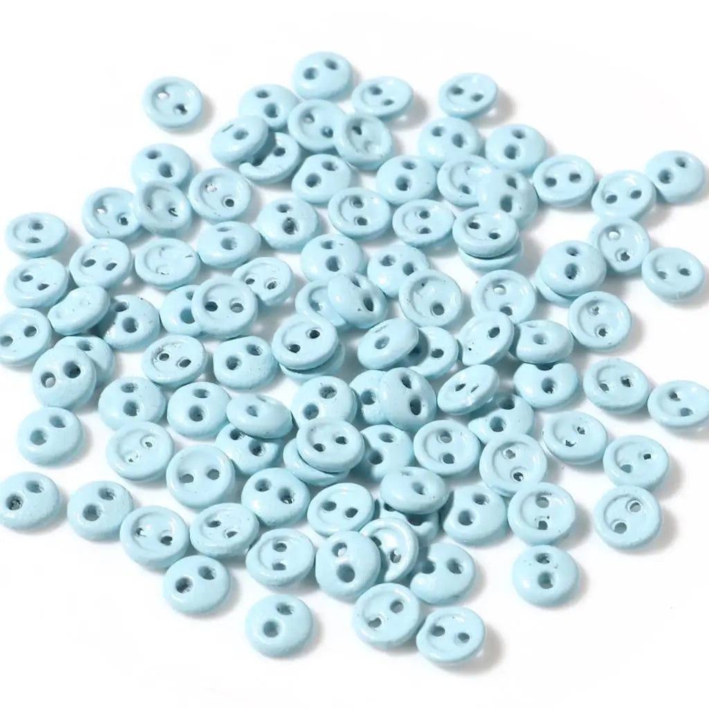 50pcs Mini Round Sewing Buttons 3/4/5mm – 2-Hole DIY Craft