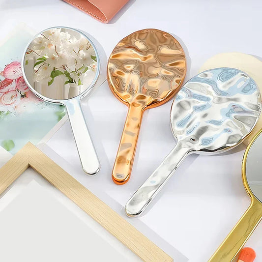 Oval Handheld Makeup Mirror – Portable Travel Cosmetic Mirror Handheld Makeup Mirror Oasis Select