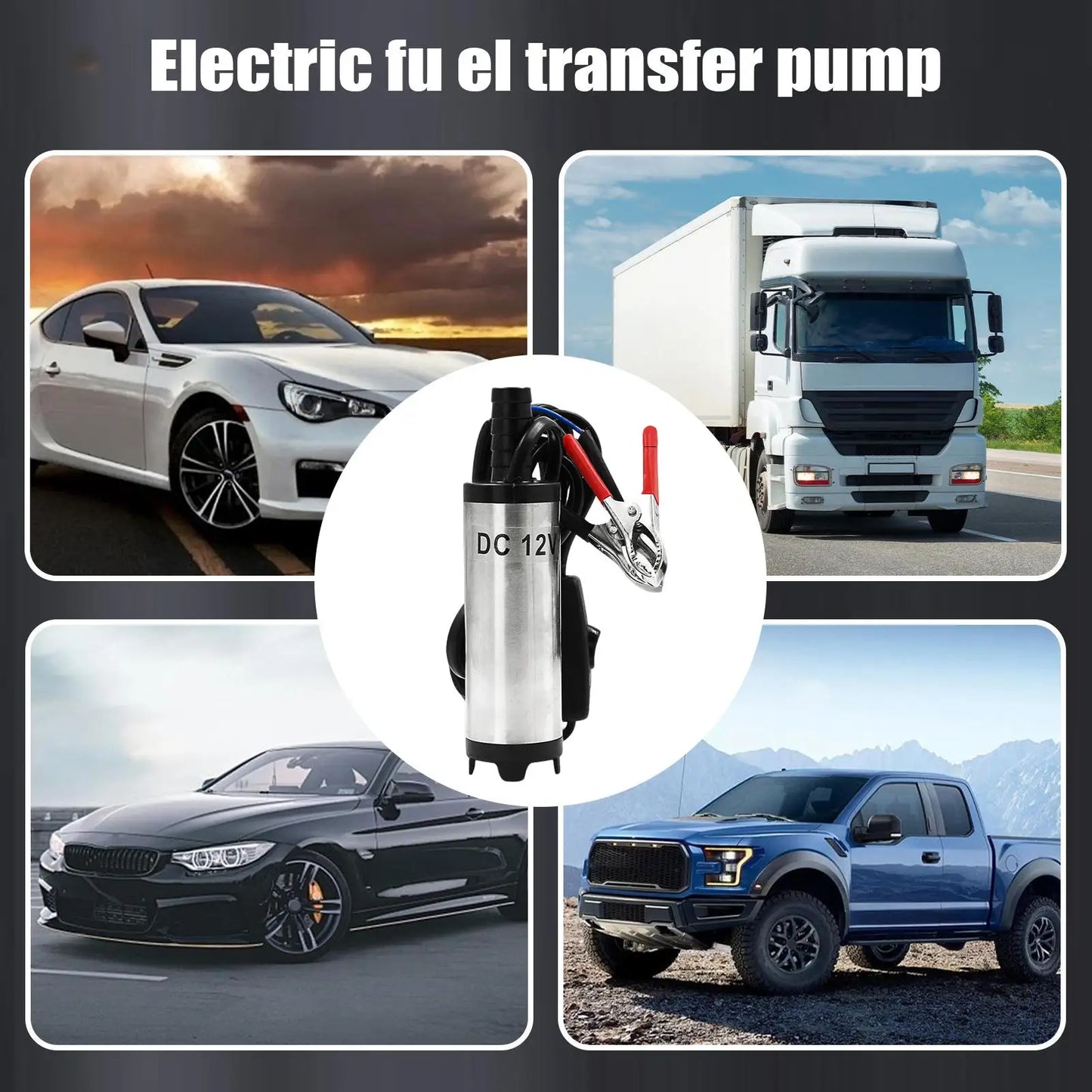 Transfer Pump Heavy Duty Multi Purpose Portable Water Dispenser 12V 24V 38mm Transfer Pump for Oil for Automotive Car Engine Peaceful Pleasures Health and Wellness