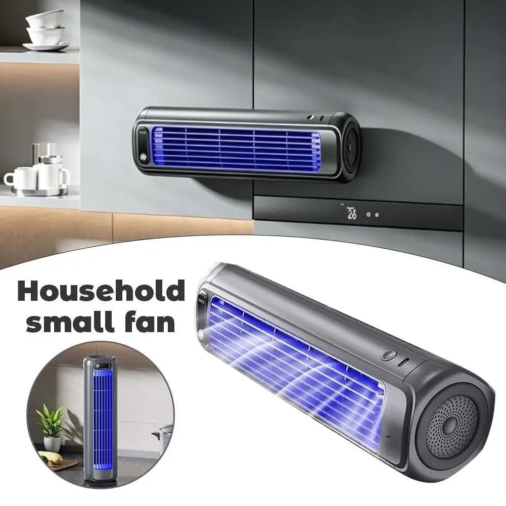 Portable Quiet Wall Mounted Fan No Drilling Adhesive Small for Kitchen Bathroom Dorm Bedroom Office Home Cooling Fan Peaceful Pleasures Health and Wellness