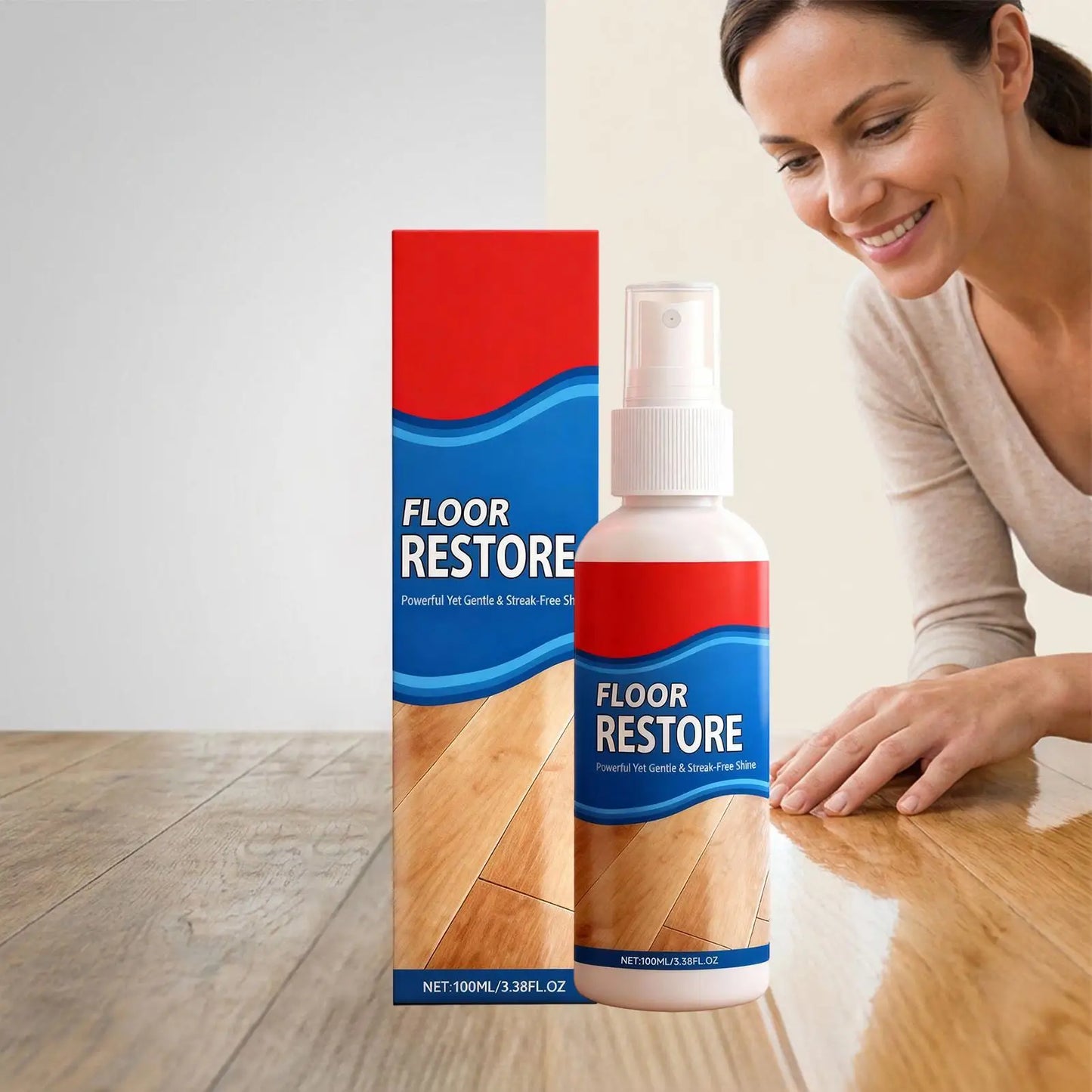 Wood Floor Restorer Professional Repair Cleaner Scratch Removal Wood Floor Spray for Tile Laminate Stone Living Room Kitchen Peaceful Pleasures Health and Wellness