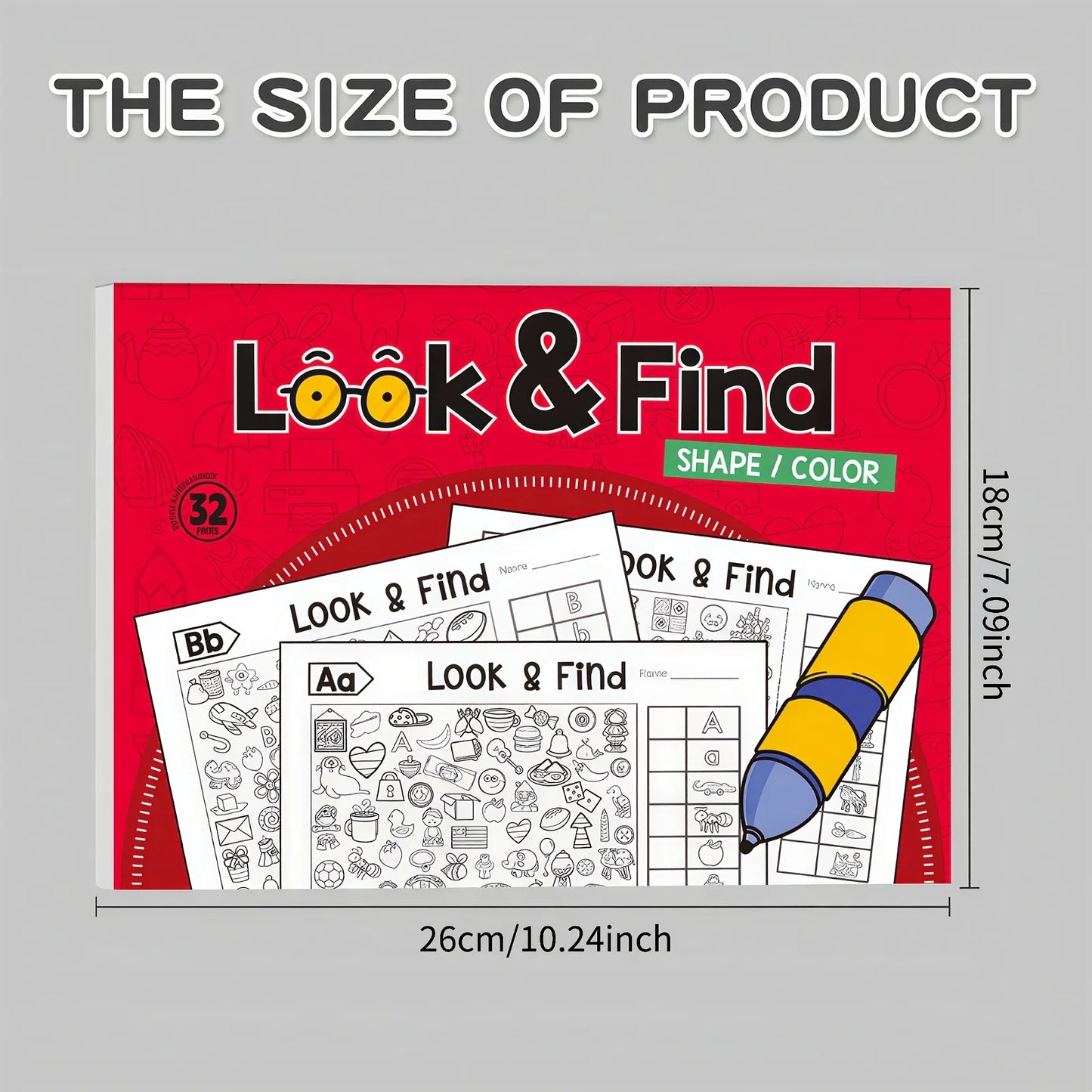 Object Finding Shape Recognition Activity Book Pages Creative Puzzle
