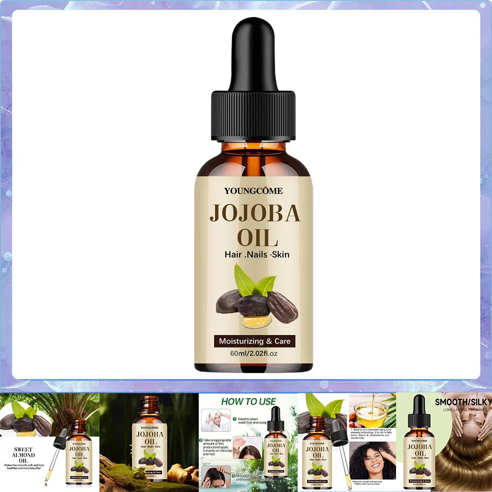 Organic Cold Pressed Jojoba Oil – Face, Hair, Skin & Nails 60ml