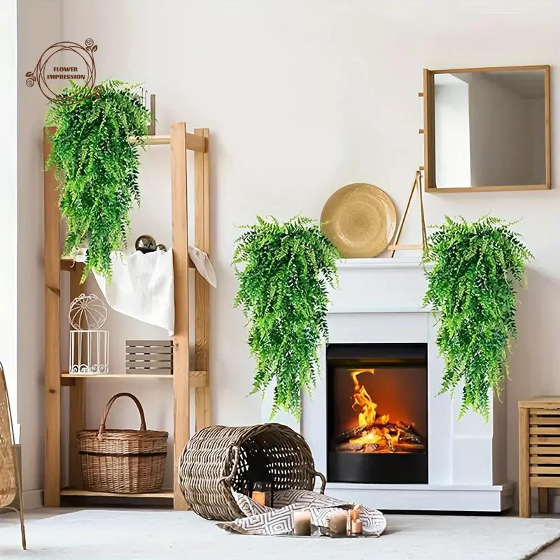 Artificial Hanging Fern Vine Garland | Fake Greenery Decor