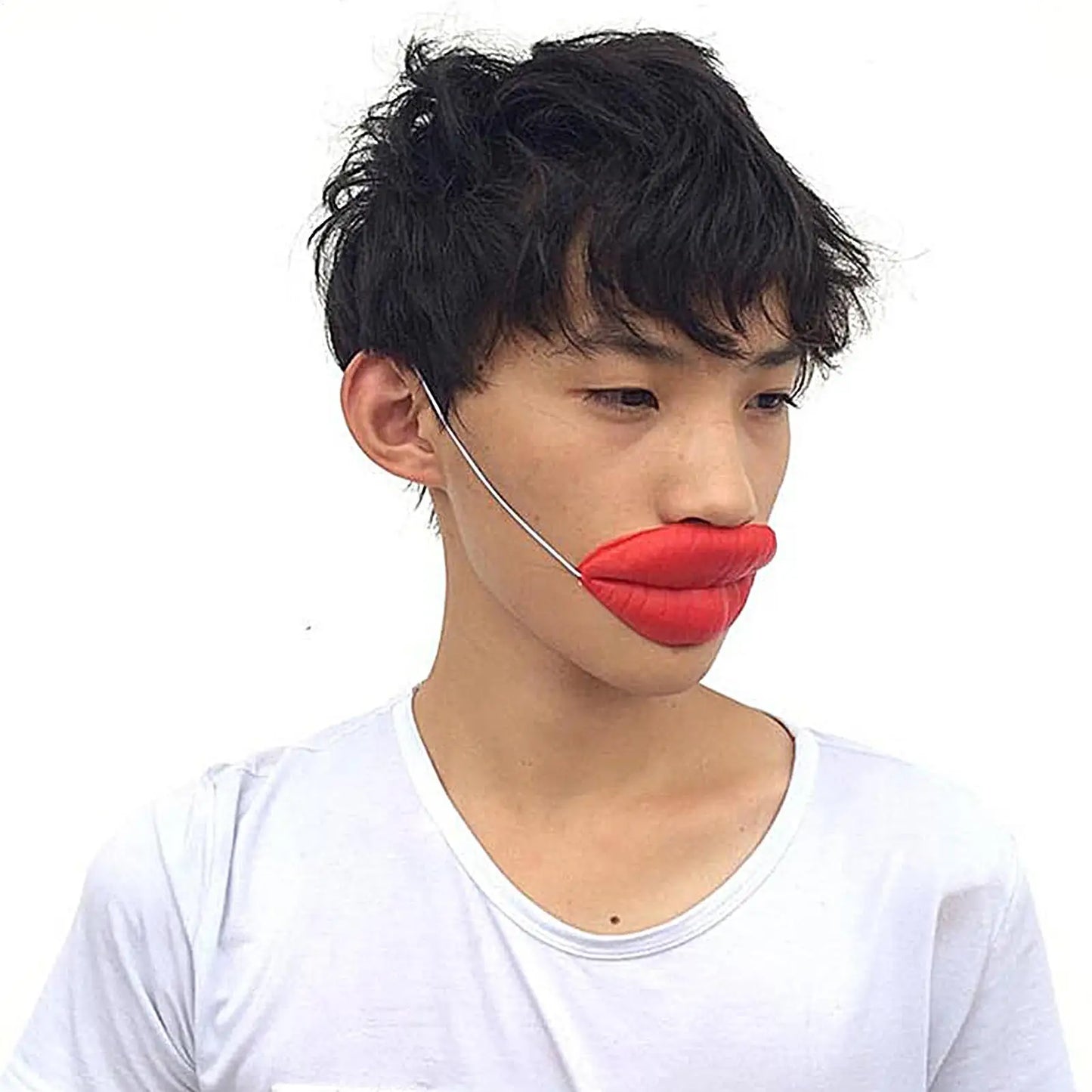 Big Red Lips Latex Mask – Funny Halloween & Party Prop