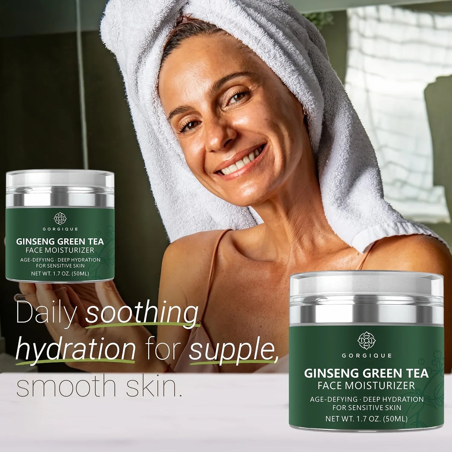 Hydrating Face Moisturizer – Hyaluronic Acid, Vitamin C & Aloe