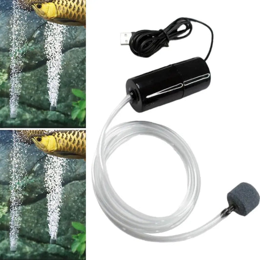 Portable Mini Fish Tank Oxygen Pump for Aquariums Peaceful Pleasures Health and Wellness