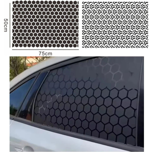 Honeycomb Matte Black Car Window Vinyl Sticker – 75×50cm Car Window Decal Oasis Select