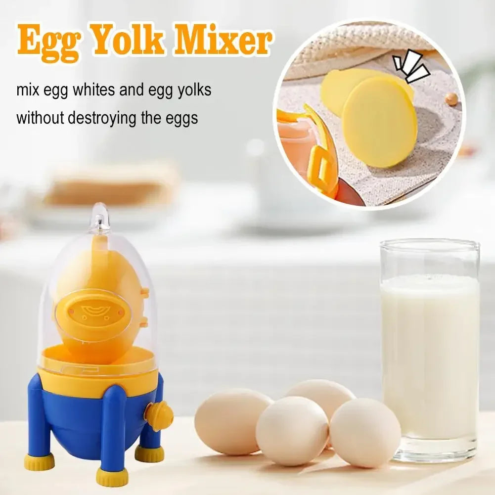 Golden Egg Puller Egg Blender Manual Egg Shake Egg Shake Egg Yolk Homogenizer Practical Kitchen Tools Egg Manual Gadgets Mixer Peaceful Pleasures Health and Wellness