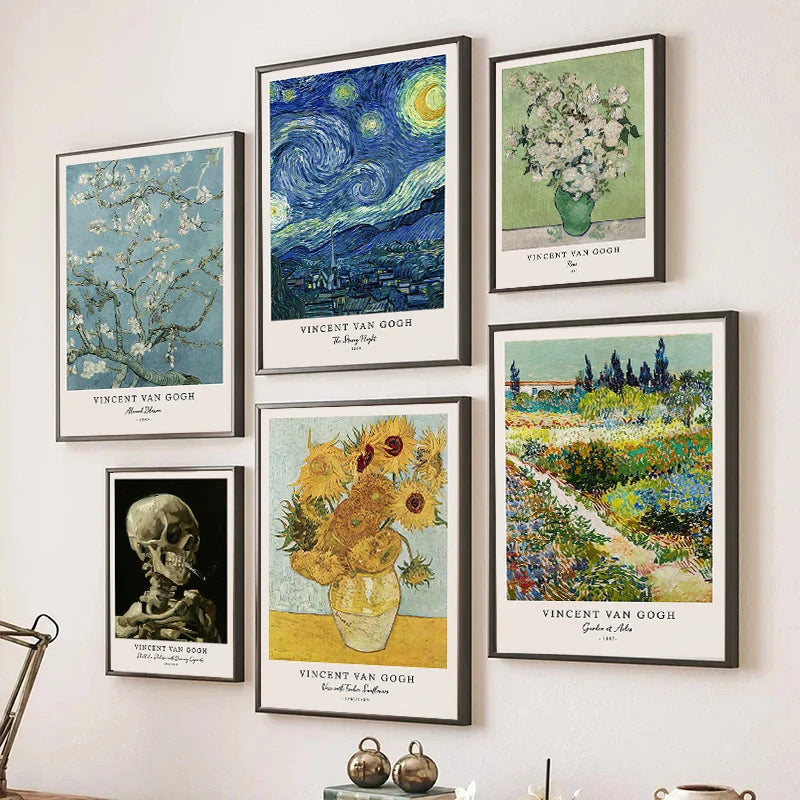 Vincent Van Gogh Writings Canvas Prints Painting Posters Great Work The Starry Night Poster Wall Art Living Room Bedroom Decor Peaceful Pleasures Health and Wellness