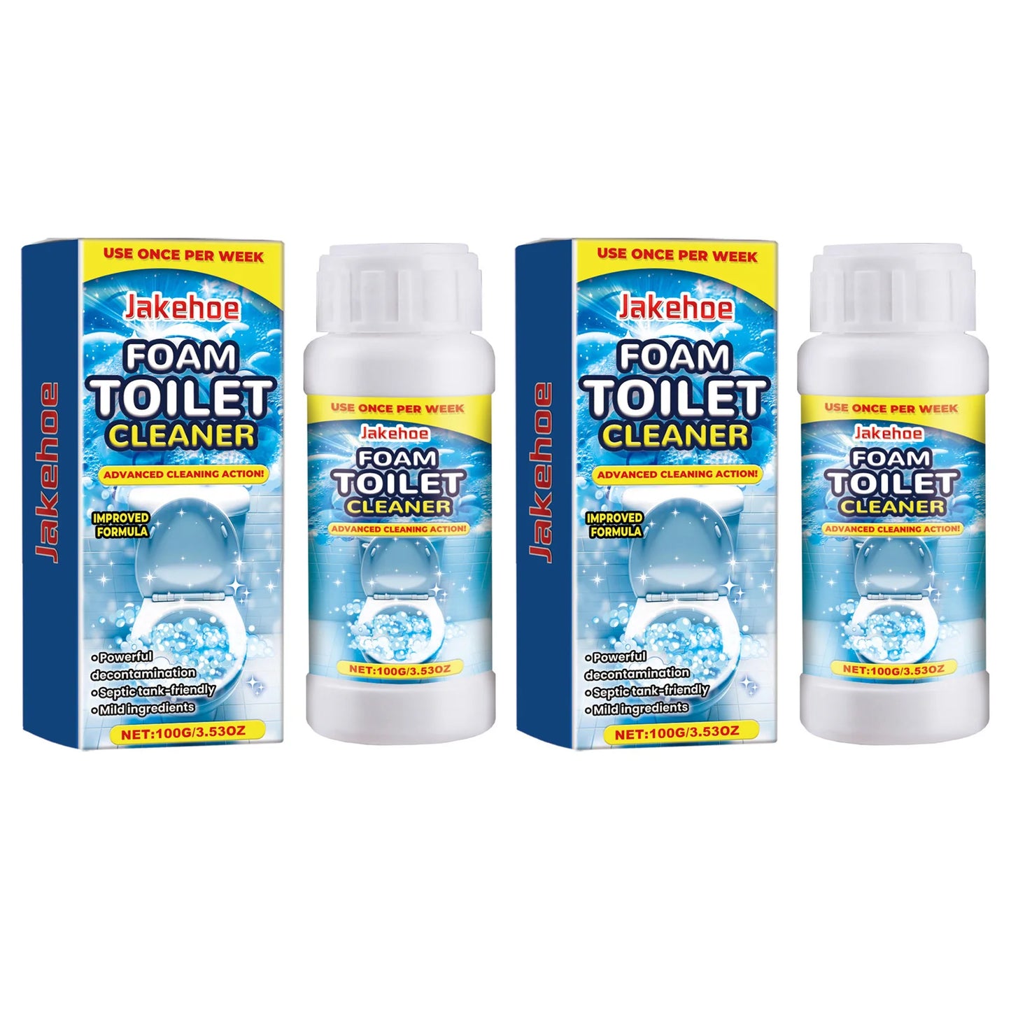 Toilet Powerful Cleaner 360 Degree All Round Descaling Deodorizing Foam Cleaner Odor Free Toilet Deodorizer Liquid For Bathroom Peaceful Pleasures Health and Wellness 2pcs