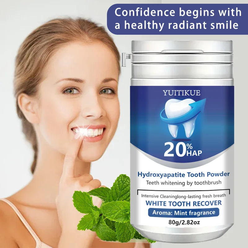 YUITIKUE 20% HAP Hydroxyapatite Toothpaste - Teeth Whitening Mint Fresh Breath Intensive Cleaning Toothpaste Peaceful Pleasures Health and Wellness
