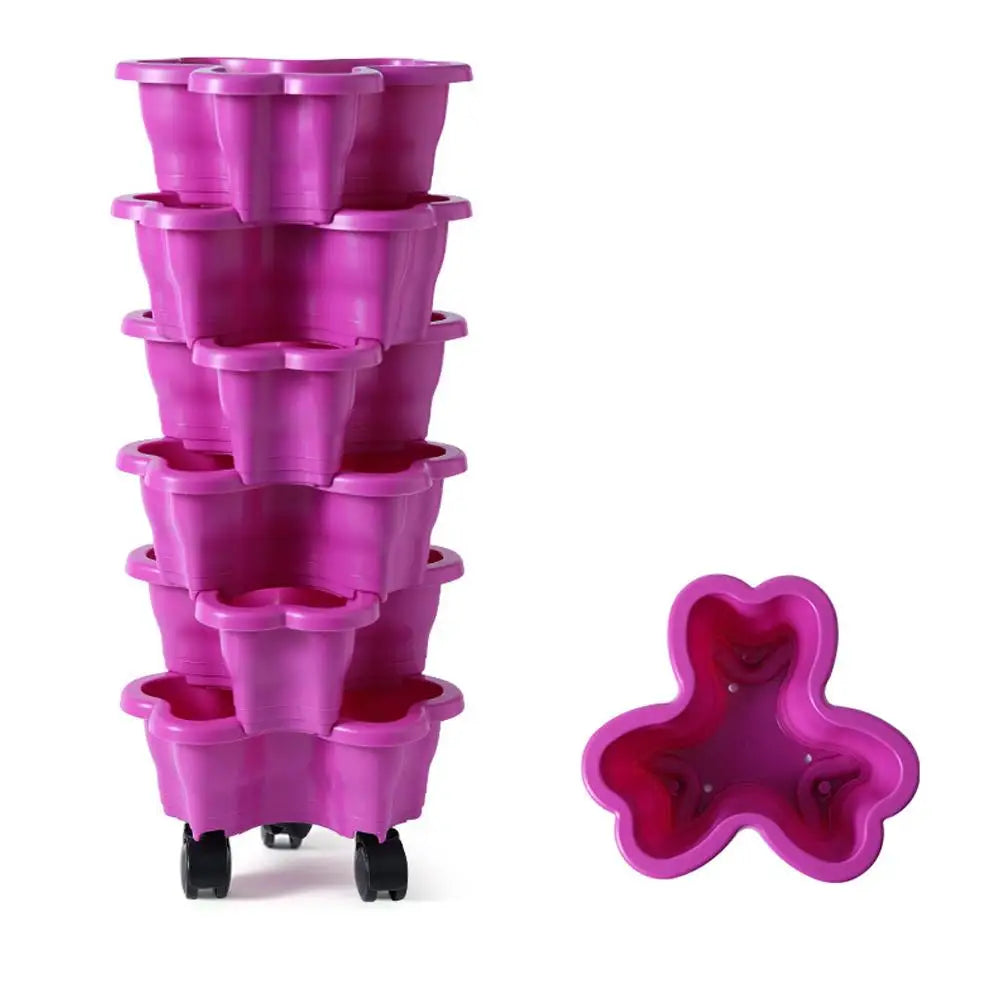 6-Tier Vertical Stackable Planter – Space-Saving Garden Tower
