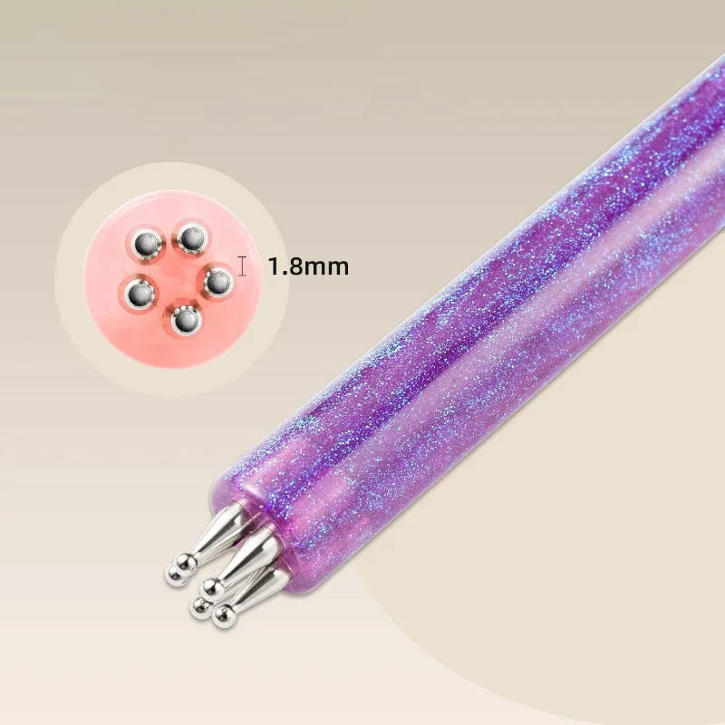 One-Stroke Flower Nail Dotting Pen | 5-Petal Tip, 4 Colors