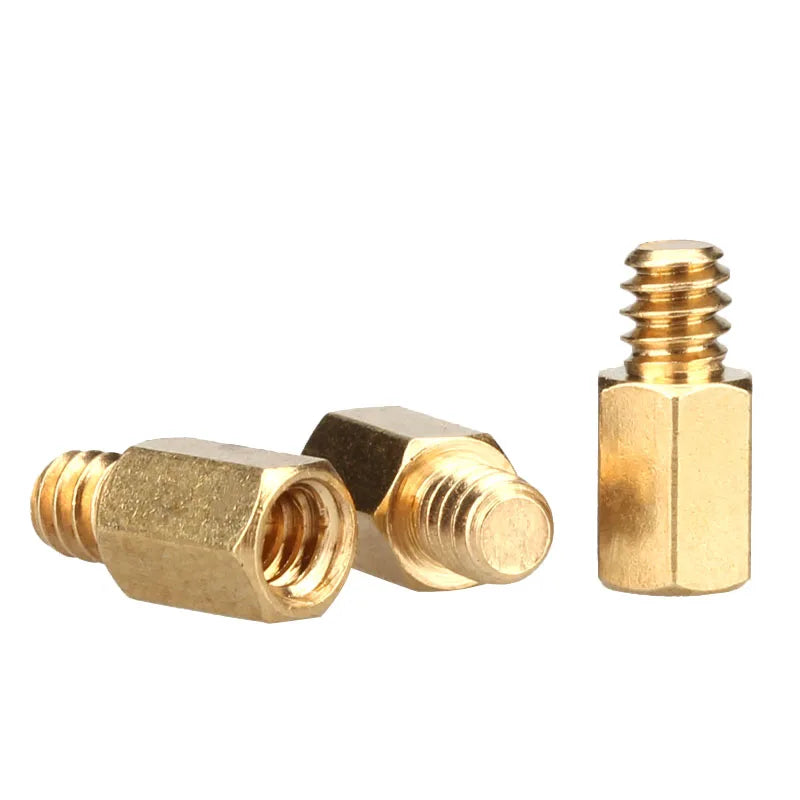 20pcs 6#-32X6+4mm 6#-32X6.5+4mm Hex Brass Standoff Spacer Pillar for PC Motherboard Peaceful Pleasures Health and Wellness