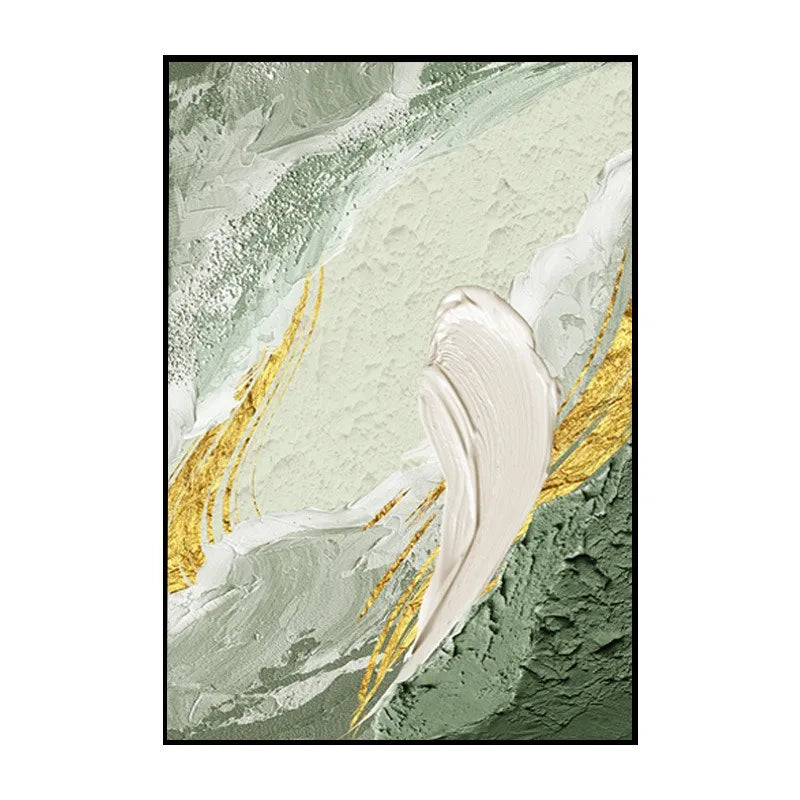 Abstract Canvas Acrylic Oil Painting Wall Art Mural Modern Creative Black White Gray Blue Brown Orange Green Golden Mountain Peaceful Pleasures Health and Wellness No Frame 4 180x250cm