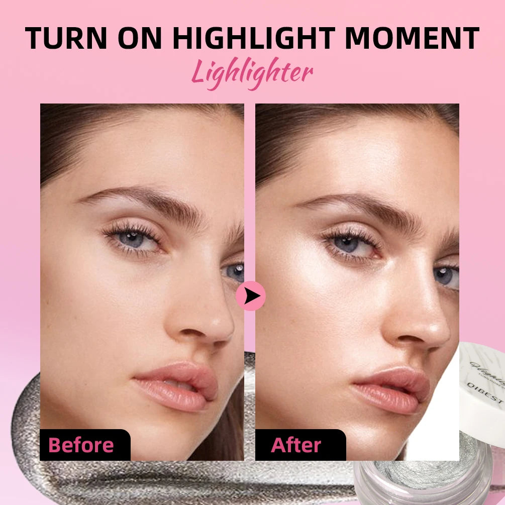 Sparkling Shimmer Highlighter Cream Gel Natural Pearlescent Glitter Face Contour Body Brighten Modify Outline Highlight Makeup Peaceful Pleasures Health and Wellness