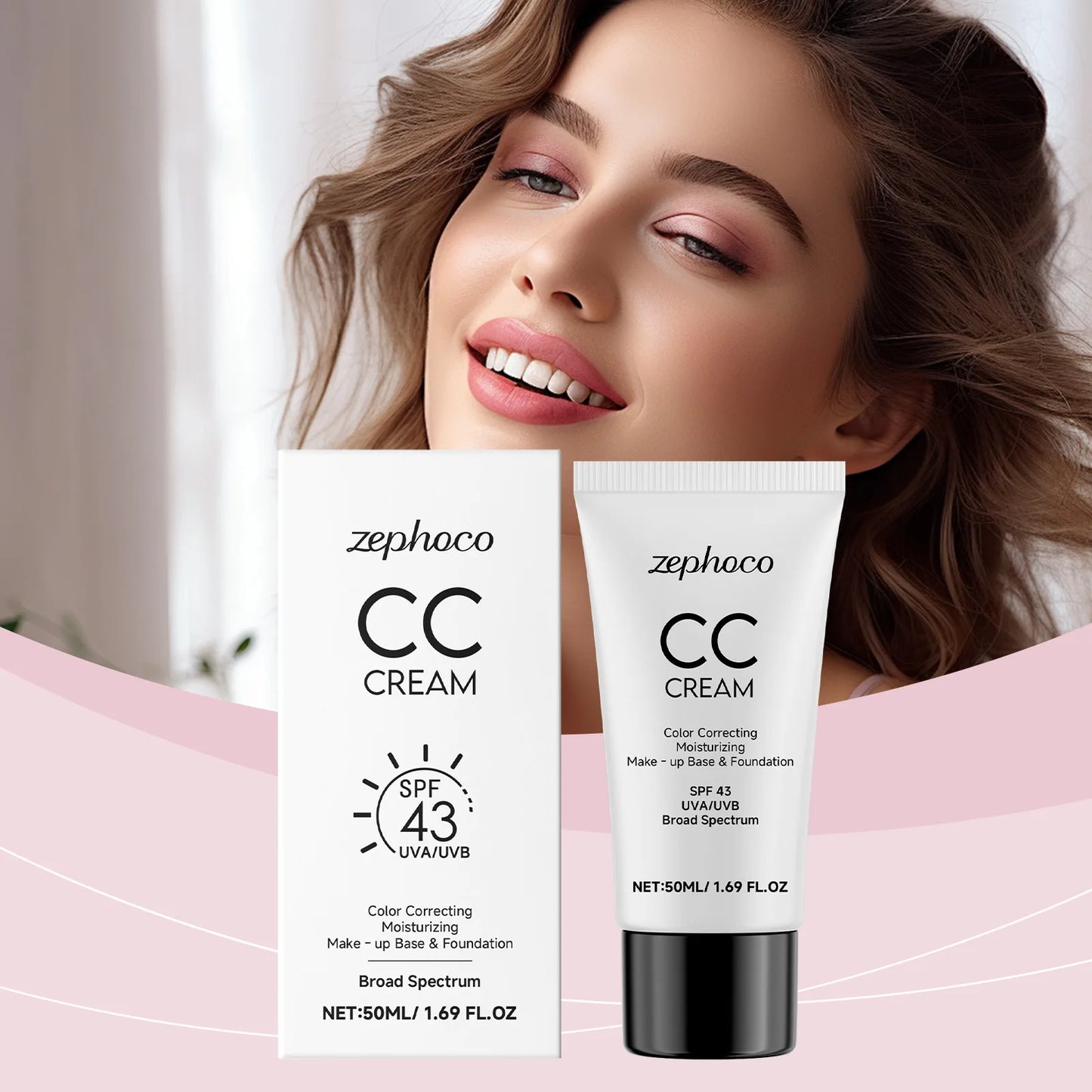 Zephoco CC Cream SPF43 Hydrating Foundation – Even Skin Tone