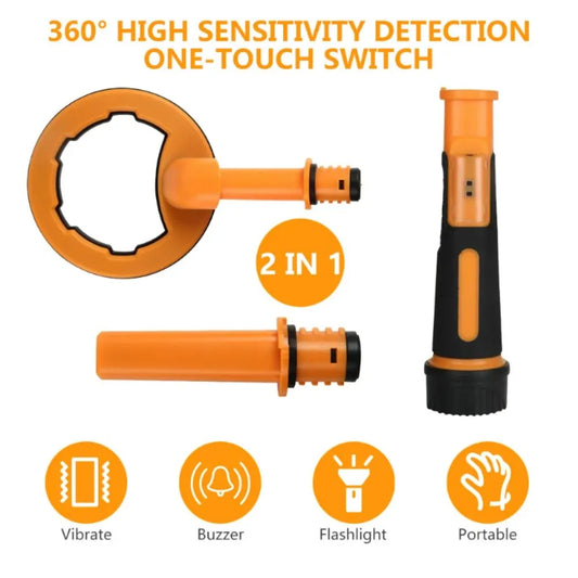 2 IN 1 Underwater Metal Detector Pulse Pinpointer Induction Diving Treasure Waterproof Metal Detector Hand Held Metal Finder Peaceful Pleasures Health and Wellness