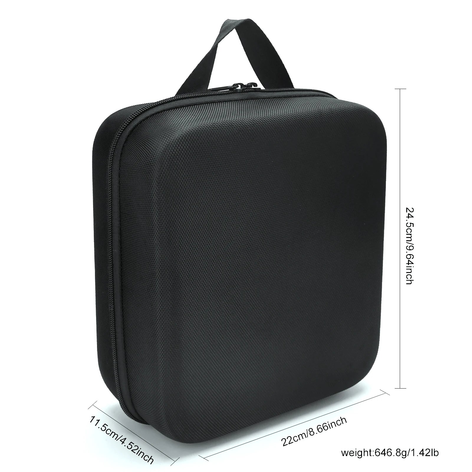 Barbershop Hairdressing Tools Storage Bag Barber Scissors Shavers Storage Case Travel Portable Handbag Salon Makeup Bag Supplies Peaceful Pleasures Health and Wellness BLACK