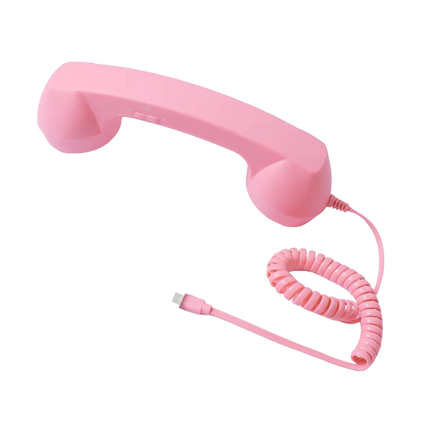 Retro Nostalgic Handset, Type-C Old Fashioned Telephone Receiver, Photography Props Wired Headphones, for iPhone&Android Peaceful Pleasures Health and Wellness bean red 1