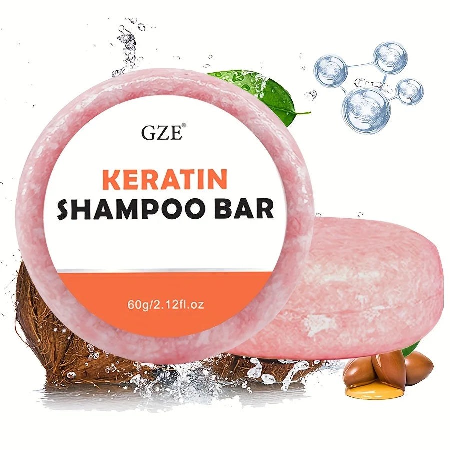 Keratin Shampoo Bar – Anti-Frizz for All Hair Types | 60g Keratin Shampoo Bar Peaceful Pleasures Health and Wellness