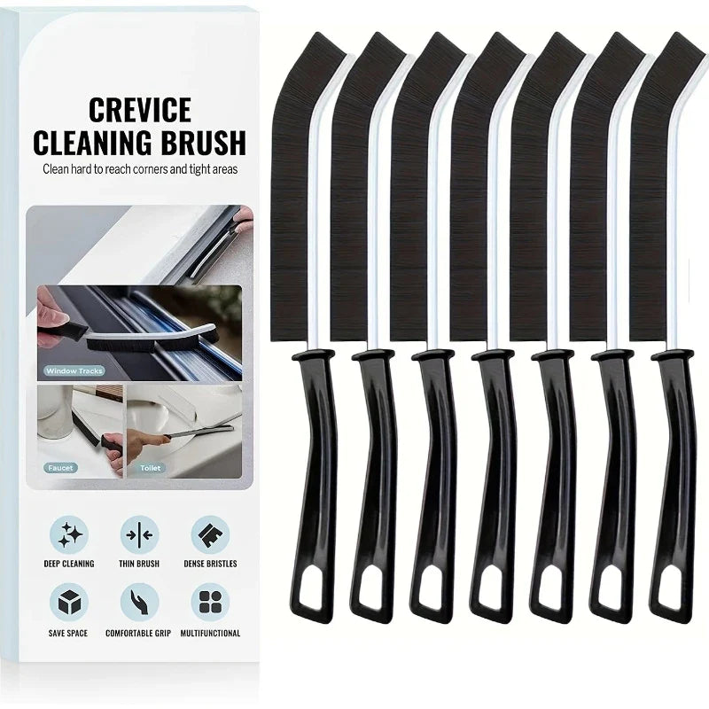 Crevice Cleaning Brush Set – Long Handle Grout & Gap Scrubber