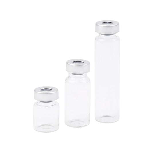 10Pcs 5/10/20ml Transparent Sealed Sample Vials Transparent Glass Vials With Self Healing Injection Port Peaceful Pleasures Health and Wellness