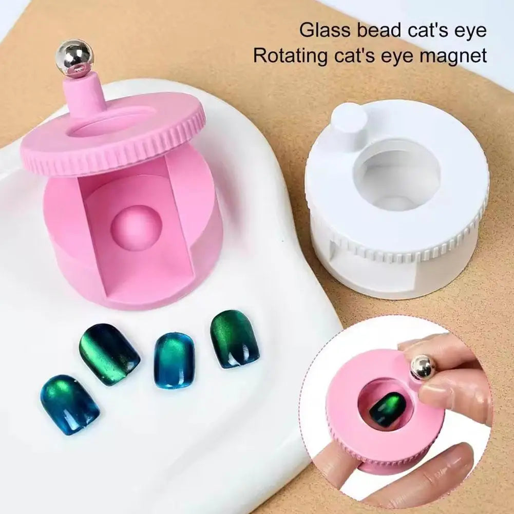 Rotating Cat Eye Nail Magnet Tool – DIY Gel Polish Nail Art Peaceful Pleasures Health and Wellness