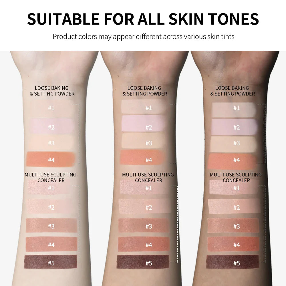 Concealer & Loose Setting Powder Makeup Set – Matte Finish