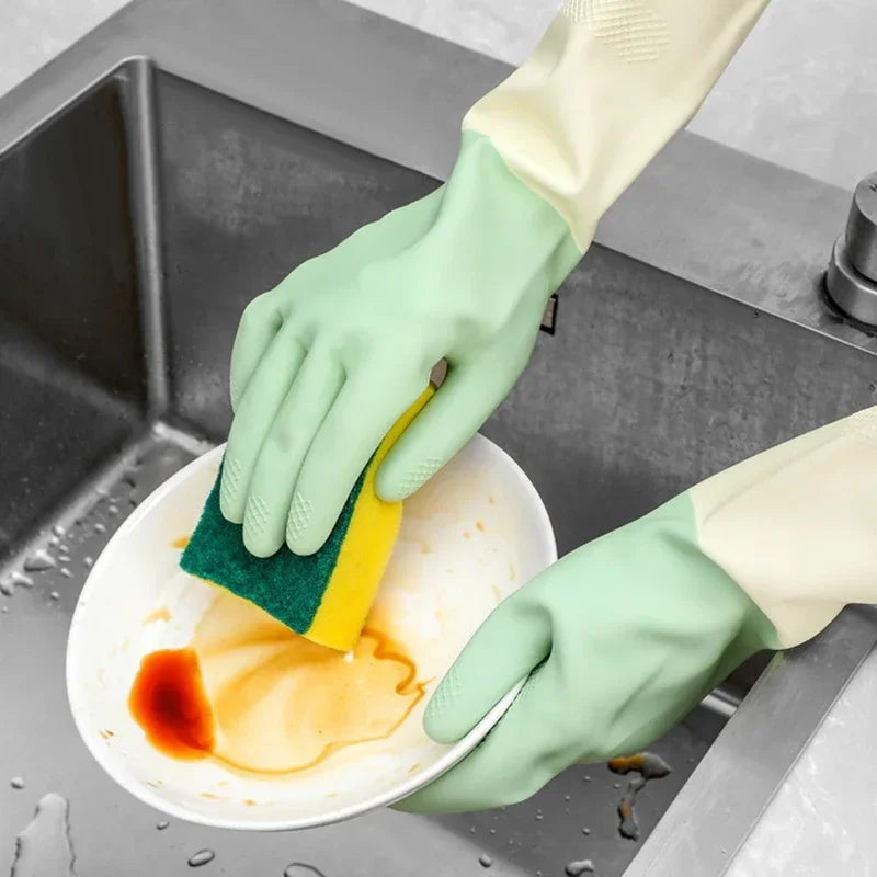 Thickened Rubber Dishwashing Gloves – Kitchen & Cleaning