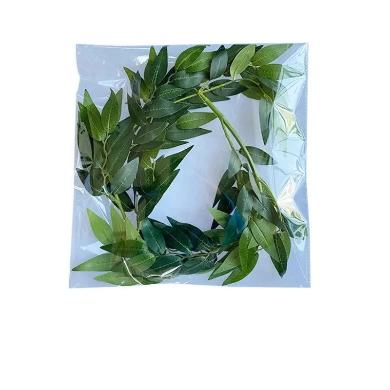 1m Artificial Eucalyptus Vine | Silk Bamboo Leaf Decor Stem