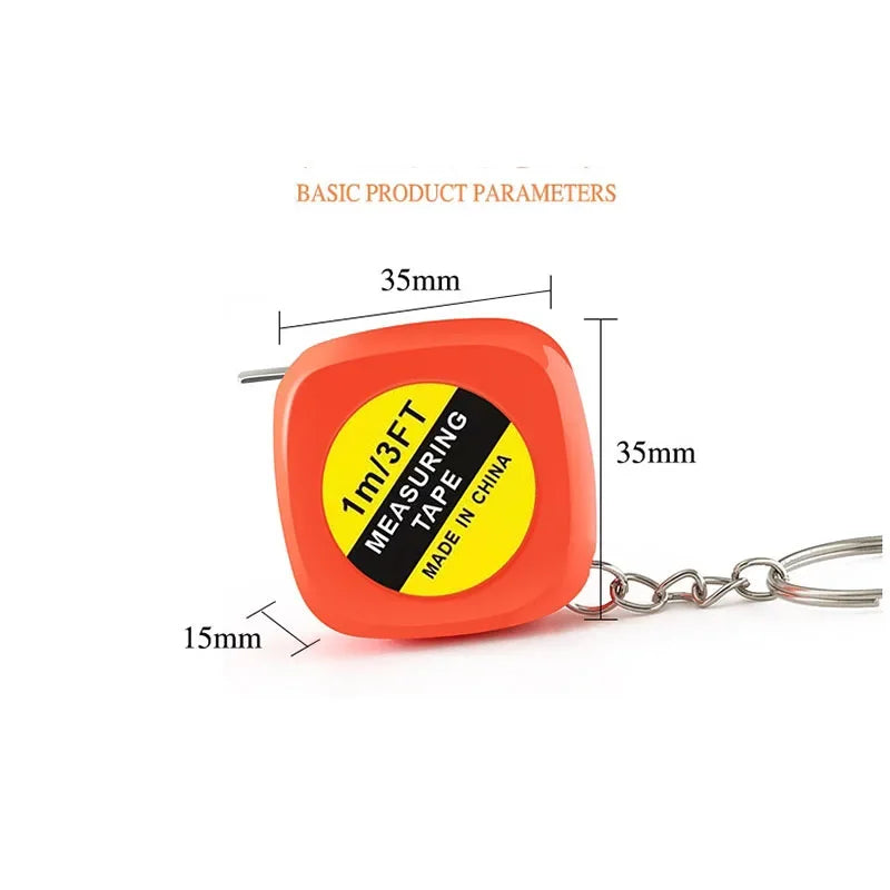 Mini Retractable Keychain Tape Measure | 1.5M Waterproof Pocket