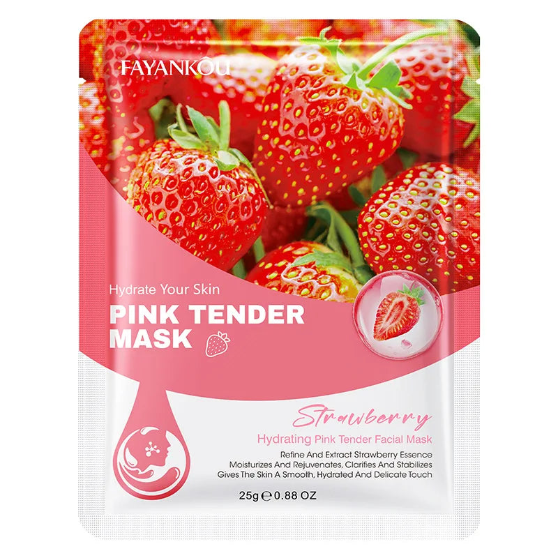 Strawberry Moisturizing Facial Mask – 9 Pc Nourishing Set