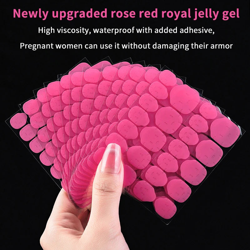 5Pcs False Nail Art Adhesive Tape Colour Jelly Glue DIY Fake Nail Manicure Gel Waterproof Tabs Nail Glue Nail Tools Peaceful Pleasures Health and Wellness