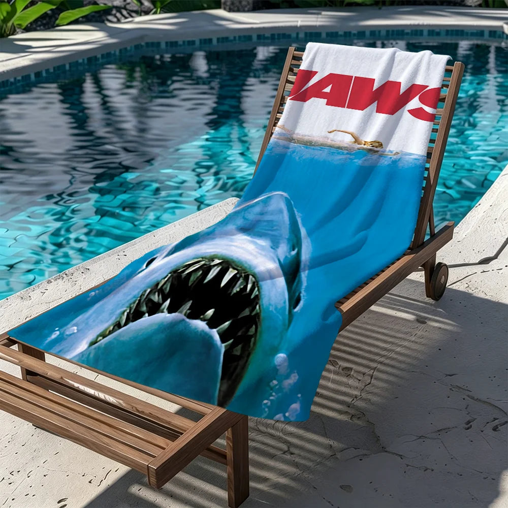 Jaws Movie Beach Towel – Quick Dry Soft Pool Towel | 11 Sizes Beach Towel Peaceful Pleasures Health and Wellness