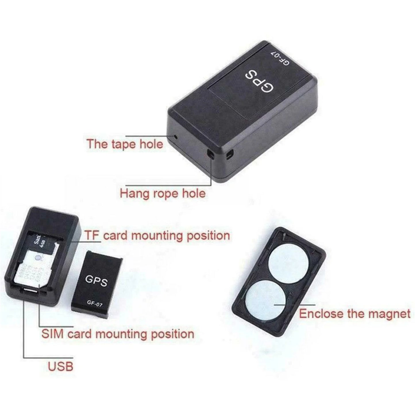 Mini Real time GPS Tracker Pocket Full Coverage Strong Magnetic Tracker for Vehicles Car Kids Elderly Peaceful Pleasures Health and Wellness