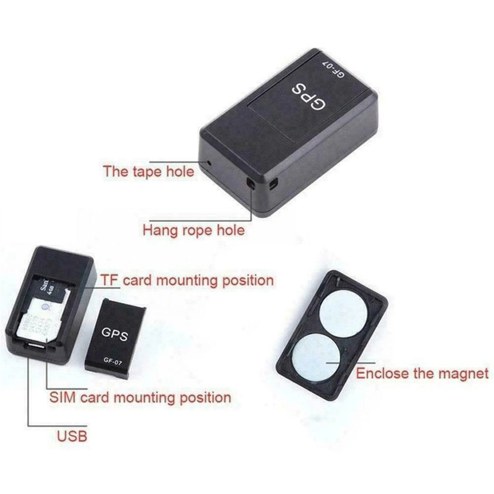 Mini Real time GPS Tracker Pocket Full Coverage Strong Magnetic Tracker for Vehicles Car Kids Elderly Peaceful Pleasures Health and Wellness