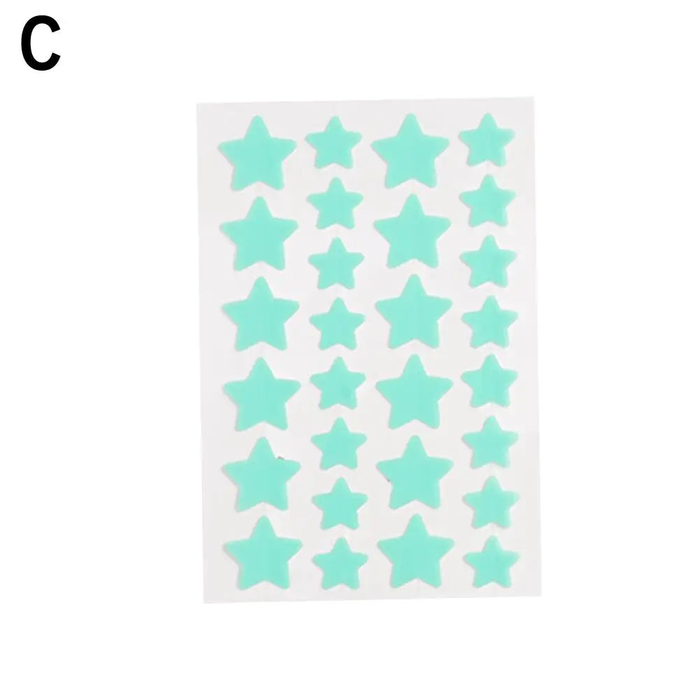 28-Piece Star-Shaped Acne Pimple Patches – Colorful & Invisible