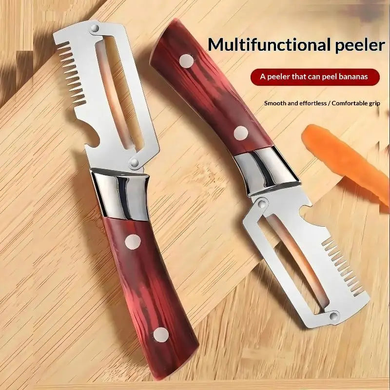 3-in-1 Vegetable Peeler Serrated Knife & Bottle Opener