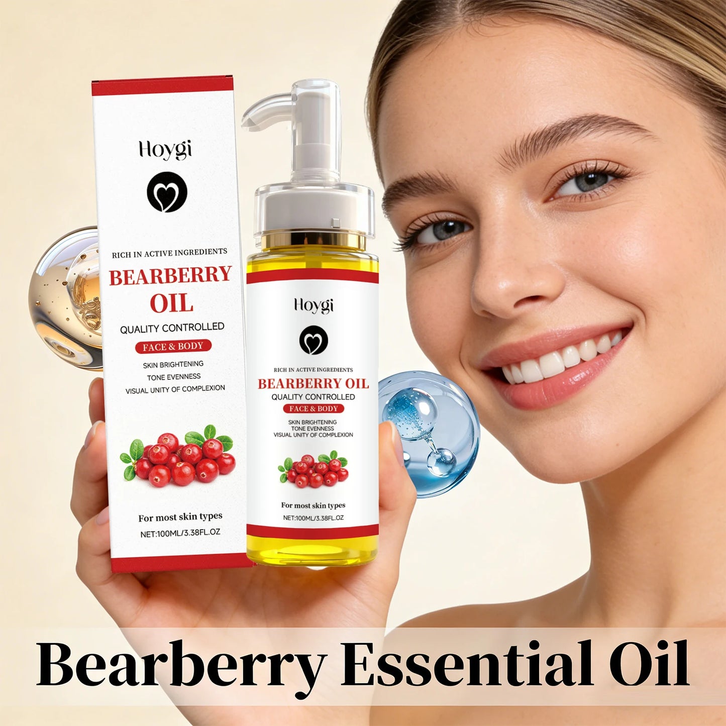 Bearberry Essential Oil Firming Moisturizing Skin Reduce Dryness Enhance Elasticity Brighten Dullness Skin Strengthen Body Oil Peaceful Pleasures Health and Wellness