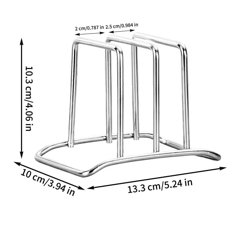 Stainless Steel Cutting Board & Pot Lid Organizer Rack